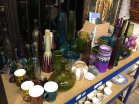 Collection of art glass and pottery