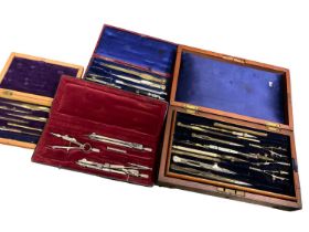 Four drawing instrument sets