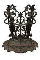 Fine 19th century French cast iron stick stand by Corneau Alfred