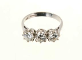 Diamond three stone ring