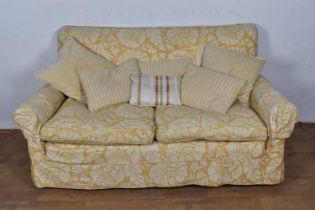 Twin seater sofa of square form, 141cm wide