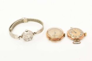 1960s ladies Omega stainless steel wristwatch and two 9ct gold cased watches (3)