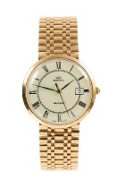 Gentlemen’s Marvin 9ct gold quartz wrist watch