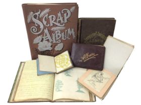 Group of various scrap albums