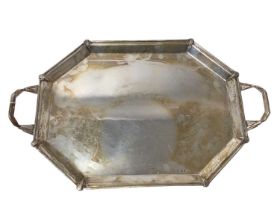 1930s Art Deco silver tray