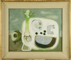 *Mary Fedden (1915-2012) oil on canvas - Hyacinth, signed and dated 1975, 41cm x 51cm, signed and ti