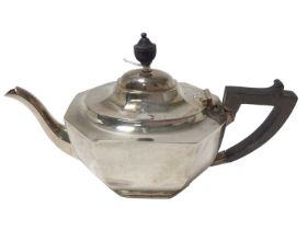 George V silver teapot