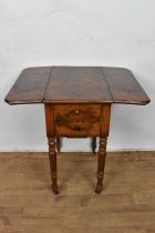 Victorian burr walnut pembroke table