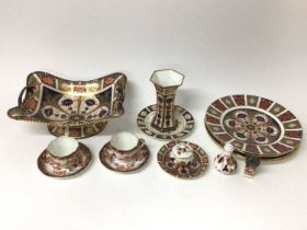 Group of Royal Crown Derby and other Imari pattern china, including pattern number 1128