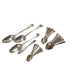 Selection of silver spoons.