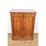 19th century flame mahogany two door cabinet