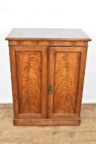 19th century flame mahogany two door cabinet