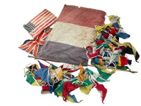 Mid 1900s French Tricolour flag and other flags