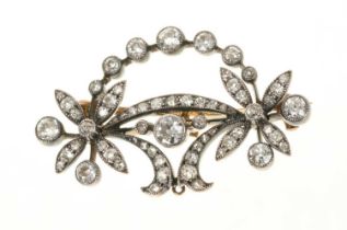 Edwardian diamond spray brooch