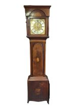 George III Irish inlaid mahogany longcase clock by George Walker, Dublin