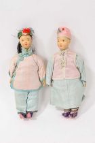 Pair of early 20th century Chinese dolls