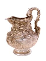 Large Victorian silver wine ewer by Elkington & Co.