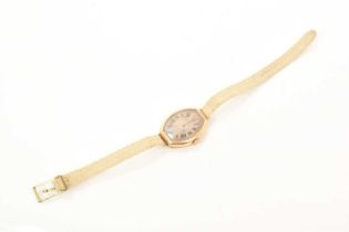 1920s ladies 14k gold cased wristwatch