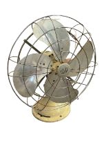 Large metal 1950s Verity electric fan with cream paint