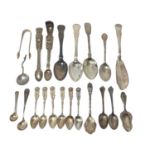 Group of miscellaneous silver and white metal flatware