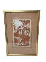 Albert Houthuessen (1903-1979) lithograph, clown, signed and numbered 33/60