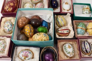 Collection of egg-form trinket boxes