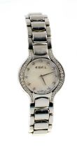 Ladies Ebel Beluga stainless steel and diamond wristwatch with mother of pearl dial and diamond dot