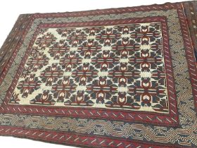 Early 20th century Turkoman prayer rug and others