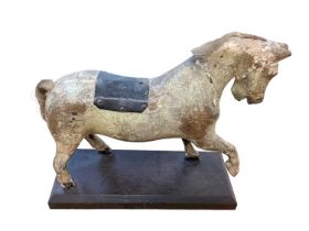 19th century wooden and painted English toy horse