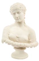 19th century Copeland parianware bust of Clytie
