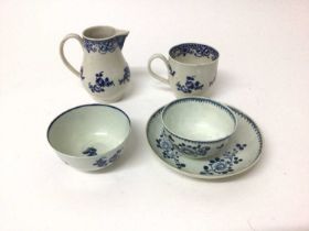 Group of Liverpool blue and white porcelain