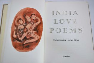 John Piper - 'India Love Poems’ signed by the artist and translator, containing 18 colour lithograph