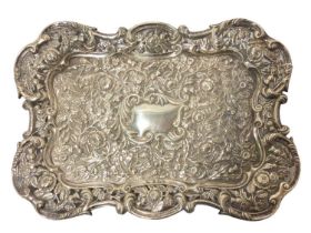 Late Victorian silver dressing table tray (Birmingham 1900)