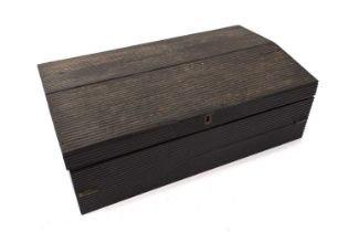 19th century Anglo-Indian ebonised writing slope box