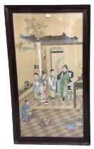 Large 19th century Chinese painting on paper