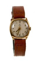 1940s Gentlemen’s Tudor 9ct gold cushion shaped wristwatch