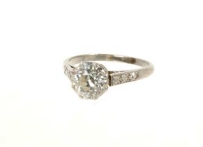 Diamond single stone ring