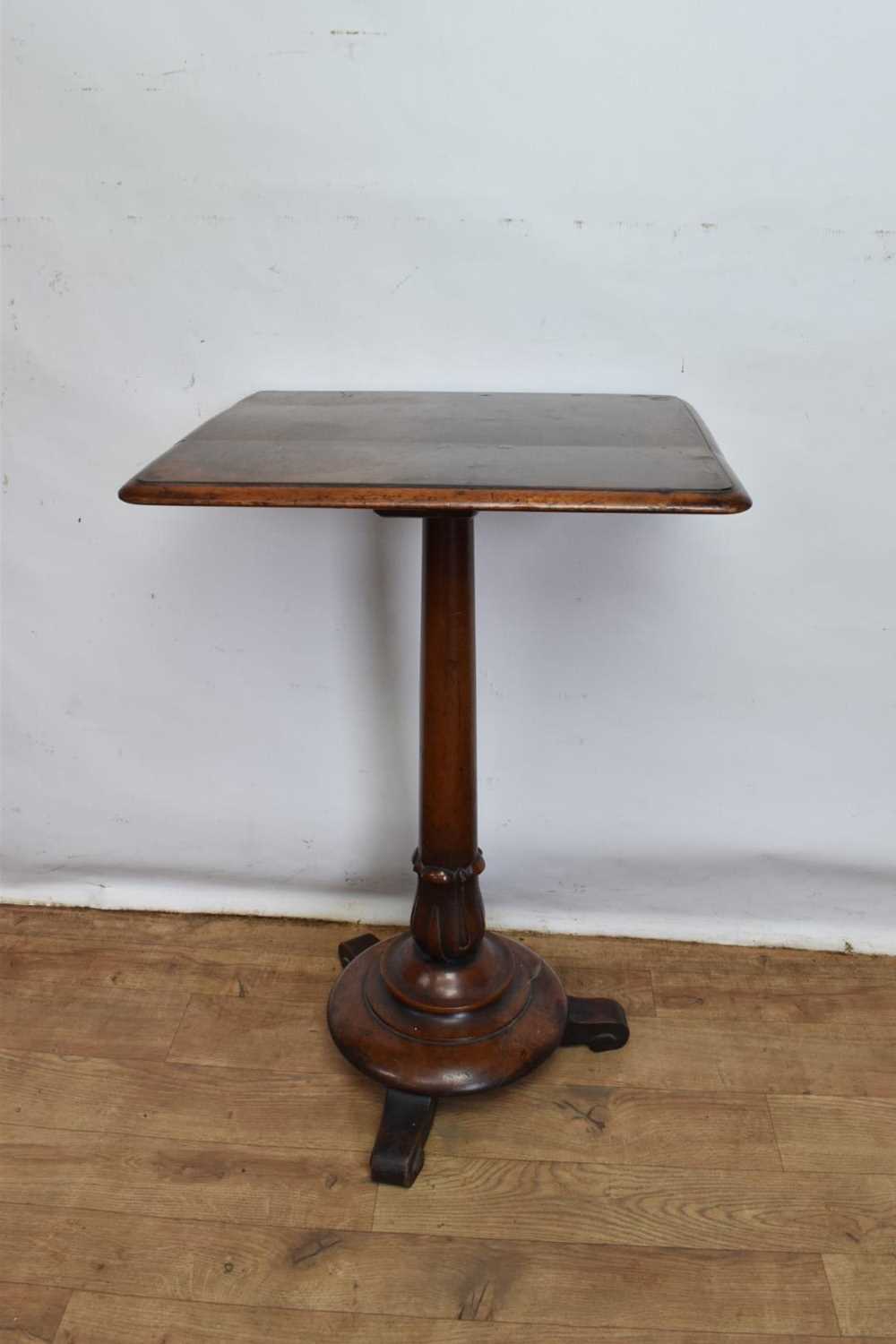 Regency square topped single mahogany pedestal table - Image 2 of 8