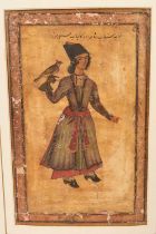 18th / 19th century Persian gouache of a Qatar Prince