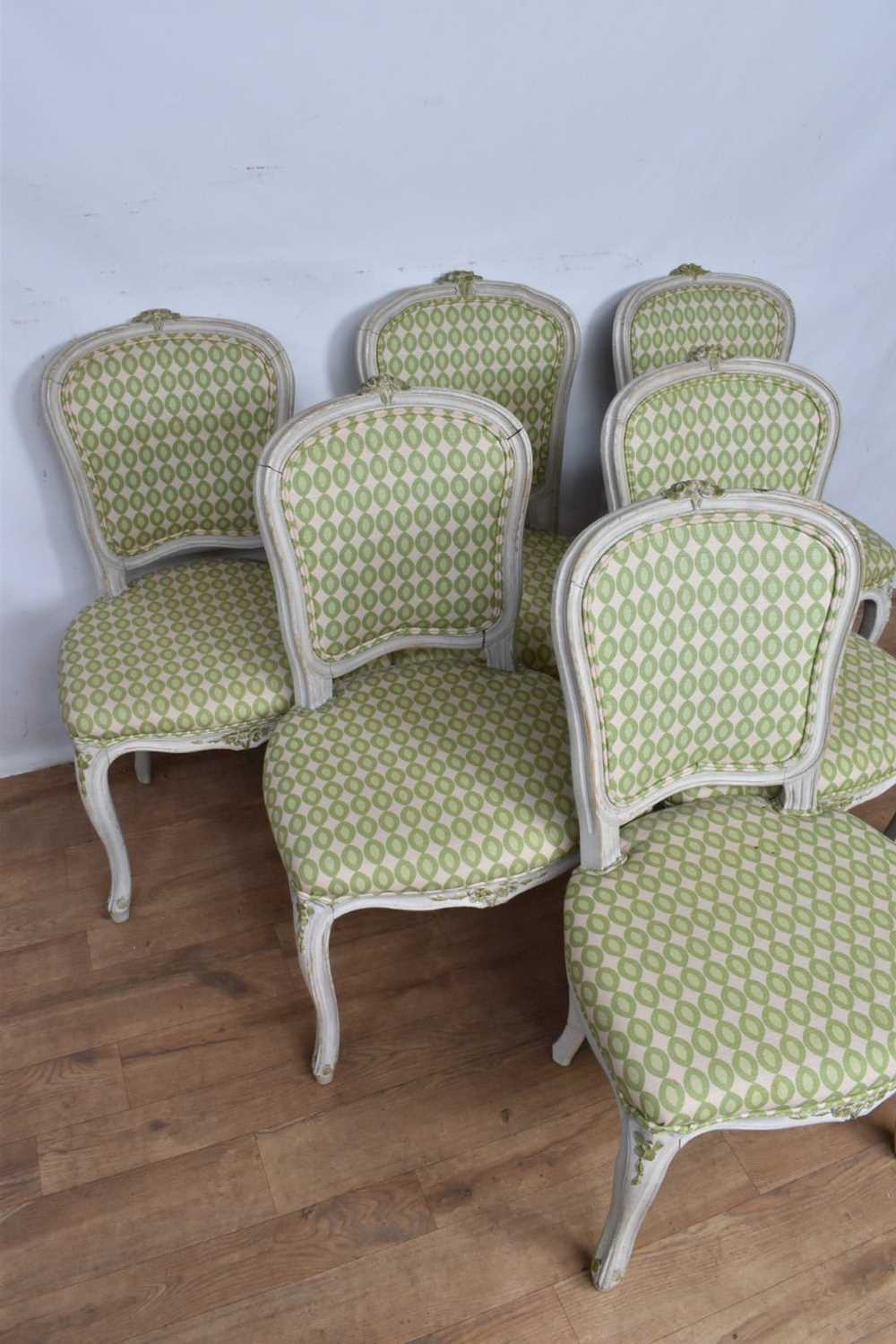 Set of six French style dining chairs - Image 3 of 9