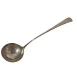 George III Scottish silver old English pattern soup ladle