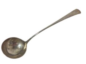 George III Scottish silver old English pattern soup ladle