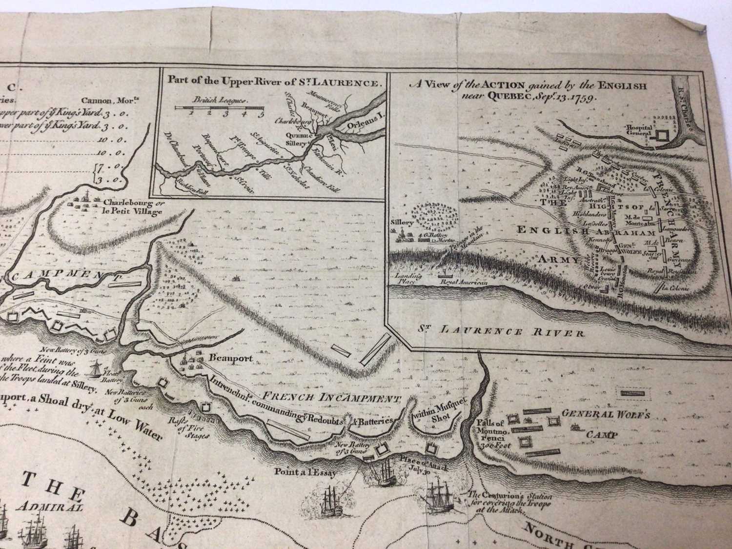 1759 siege of Quebec map - Image 3 of 7