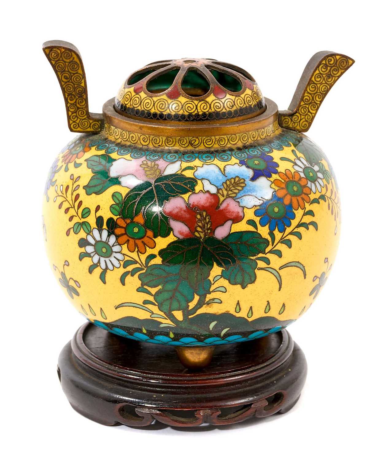 Japanese cloissoné enamel Koro