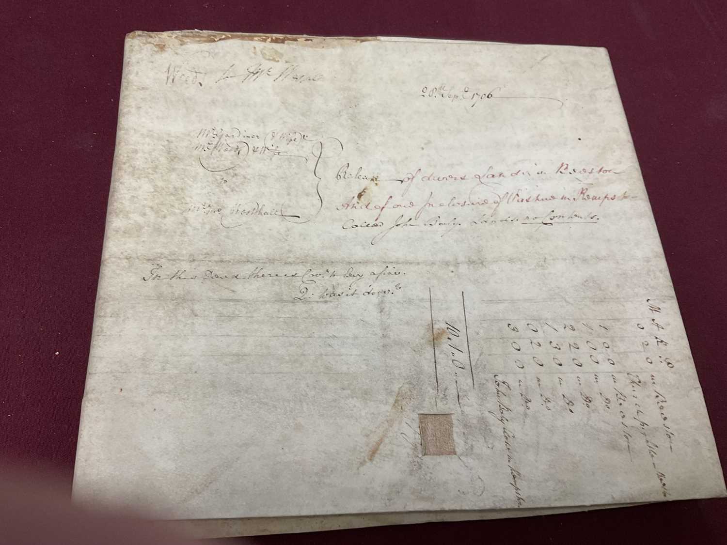 Large collection of indentures on vellum and paper, 17th century and later - Image 32 of 77