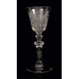 18th century Dutch engraved glass with armorial