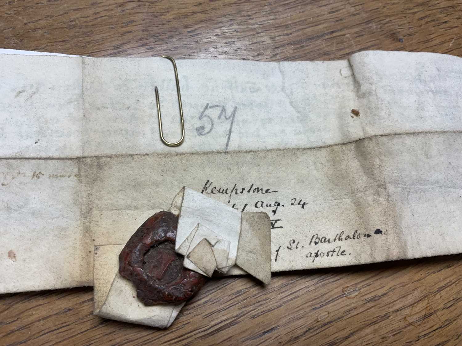 Of Norfolk interest: Good collection of early indentures on vellum and paper - Image 55 of 58