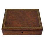 Regency burr yew brass inlaid box