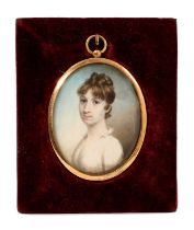 British School, early 19th century portrait miniature on ivory