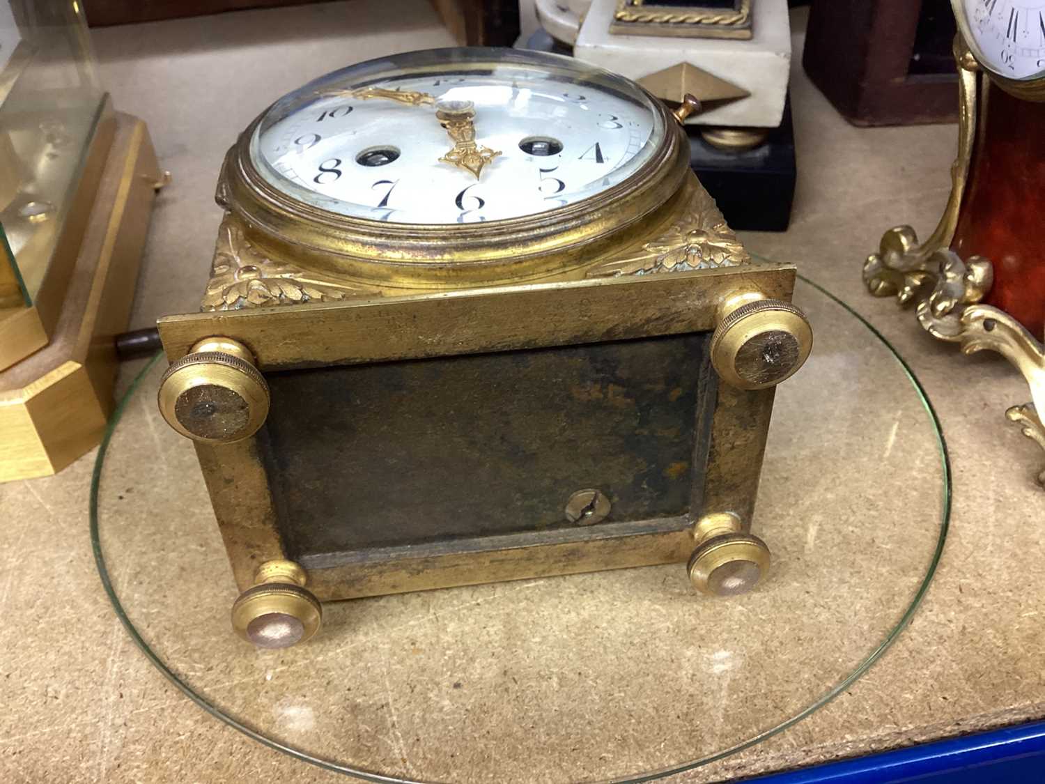 Early 20th century French ormolu Pendule d’Officer clock - Image 9 of 9